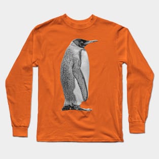 King Penguin in B&W Long Sleeve T-Shirt